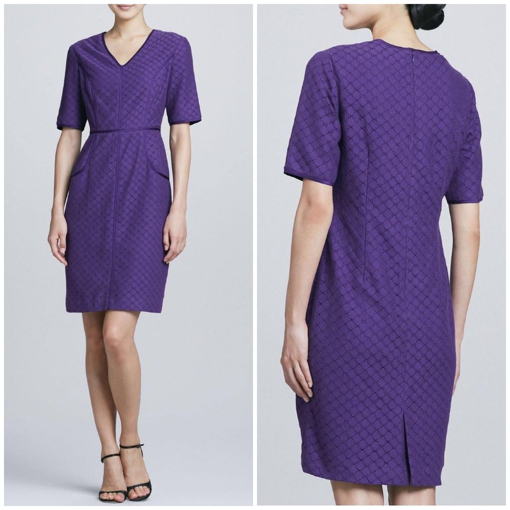 Bigio Collection Eyelet Lace Shift Dress